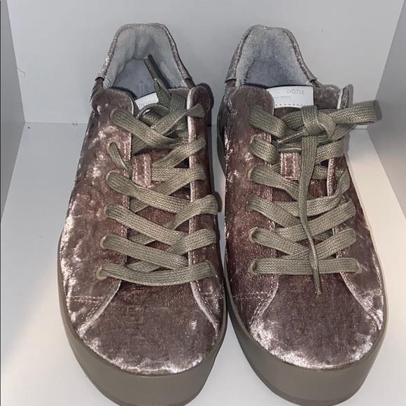 🌸NWOB RAG & BONE RB1 low top grey velvet sneakers - Picture 5 of 16